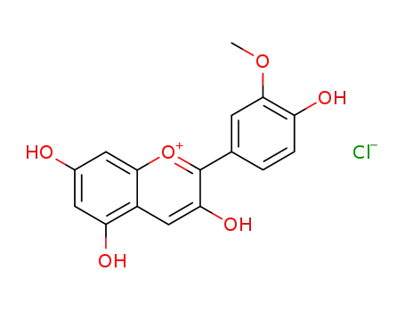 1-Benzopyrylium,3,5,7-trihydroxy-2-(4-hydroxy-3-methoxyphenyl)-, chloride (1:1)