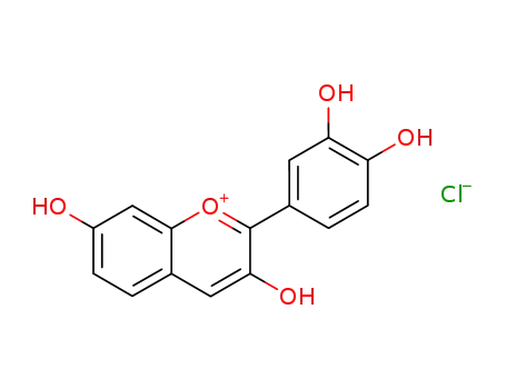 2-(3,4-dihydroxyphenyl)-3,7-dihydroxychromenium chloride