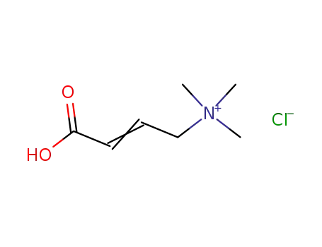 Molecular Structure of 6538-82-5 (LEVOCARNITINE RELATED COMPOUND A (100 MG) (3-CARBOXY-N,N,N-TRIMETHYL-2-PROPEN-1-AMINIUM CHLORIDE))