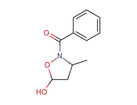 Molecular Structure of 114056-77-8 (5-Isoxazolidinol, 2-benzoyl-3-methyl-)