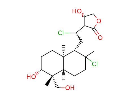 ent-(12Ξ,13Ξ,14Ξ)-8,12-dichloro-3β,14,15,19-tetrahydroxy-8ξH-labdan-16-oic acid-15-lactone