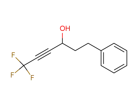 Molecular Structure of 94792-93-5 (Benzenepropanol, a-(3,3,3-trifluoro-1-propynyl)-)