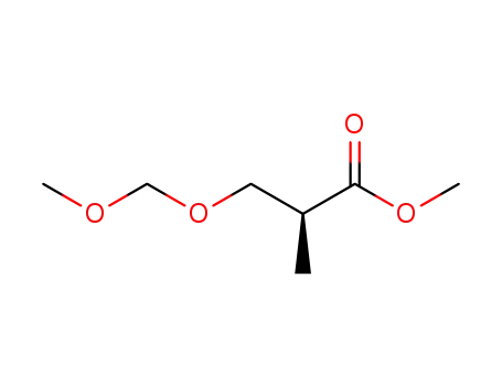 Molecular Structure of 105164-20-3 (Propanoic acid, 3-(methoxymethoxy)-2-methyl-, methyl ester, (2S)-)