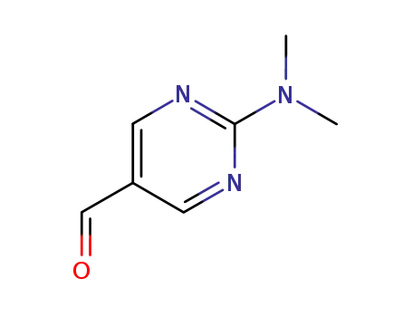 Molecular Structure of 55551-49-0 (2-DIMETHYLAMINO-PYRIMIDINE-5-CARBALDEHYDE)