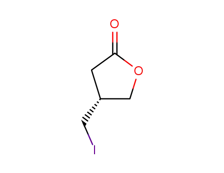 Molecular Structure of 88557-21-5 (2(3H)-Furanone, dihydro-4-(iodomethyl)-, (R)-)