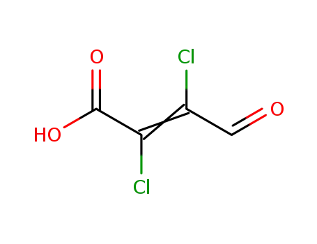 Molecular Structure of 57697-64-0 ((Z)-2,3-dichloro-4-oxo-but-2-enoic acid)