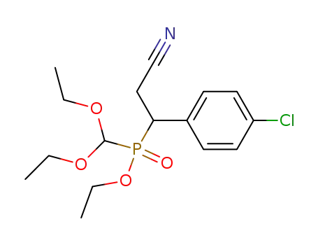 ethyl 1-(p-chlorophenyl)-2-cyano-ethyl(diethoxymethyl)-phosphinate