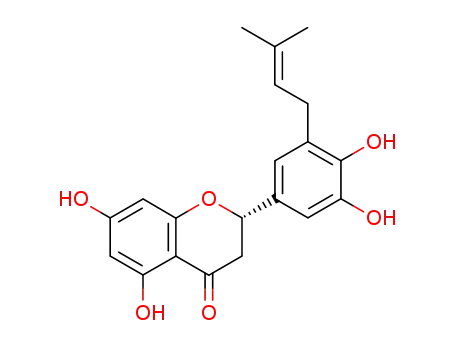 4H-1-Benzopyran-4-one,2-[3,4-dihydroxy-5-(3-methyl-2-buten-1-yl)phenyl]-2,3-dihydro-5,7-dihydroxy-,(2S)-