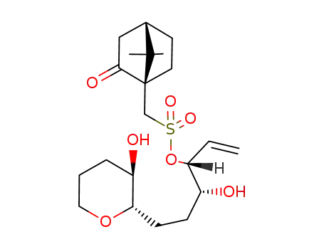 ((1R,4S)-7,7-Dimethyl-2-oxo-bicyclo[2.2.1]hept-1-yl)-methanesulfonic acid (1R,2R)-2-hydroxy-4-((2S,3R)-3-hydroxy-tetrahydro-pyran-2-yl)-1-vinyl-butyl ester