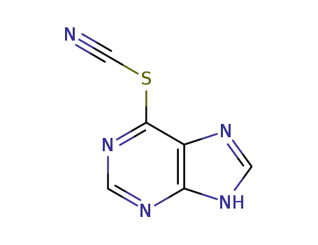 Molecular Structure of 19447-73-5 (5H-purin-6-yl thiocyanate)
