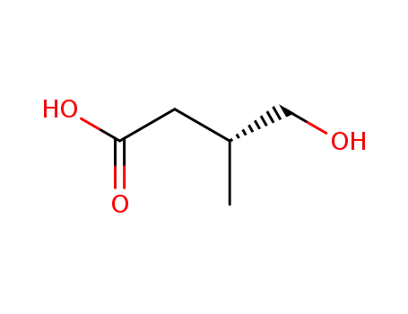Molecular Structure of 108772-87-8 (Butanoic acid, 4-hydroxy-3-methyl-, (3R)-)