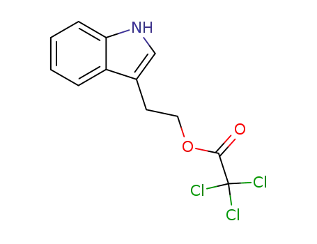 Molecular Structure of 141972-15-8 (Acetic acid, trichloro-, 2-(1H-indol-3-yl)ethyl ester)