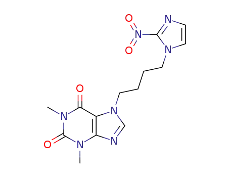 Molecular Structure of 137046-51-6 (7-(4'-(2-nitroimidazole-1-yl)butyl)theophylline)