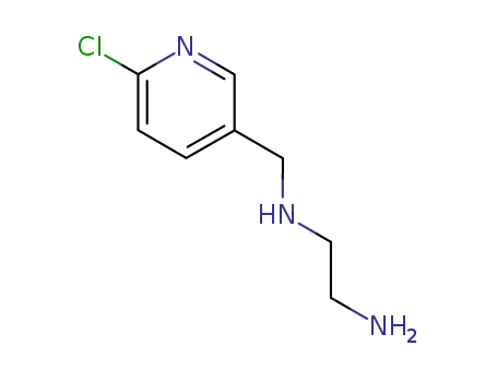 Molecular Structure of 101990-44-7 (N-[(6-chloropyridin-3-yl)methyl]ethane-1,2-diamine)