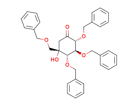 (1S)-(1(OH),2,4/1,3)-2,3,4-Tri-O-benzyl-1-C-<(benzyloxy)methyl>-5-oxo-1,2,3,4-cyclohexanetetrol