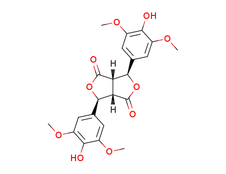 2,6-bis(4'-hydroxy-3',5'-dimethoxyphenyl)-3,7-dioxabicyclo[3.3.0]octane-4,8-dione