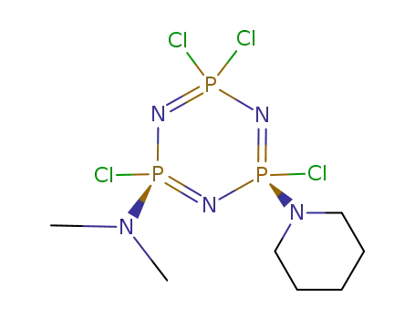 Dimethyl-((2S,6R)-2,4,4,6-tetrachloro-6-piperidin-1-yl-2λ5,4λ5,6λ5-[1,3,5,2,4,6]triazatriphosphinin-2-yl)-amine