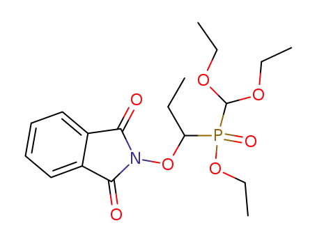 Diethoxymethyl-[1-(1,3-dioxo-1,3-dihydro-isoindol-2-yloxy)-propyl]-phosphinic acid ethyl ester
