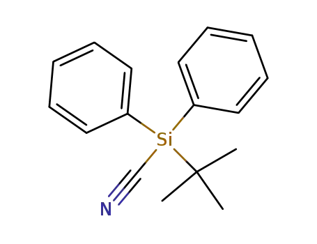 Molecular Structure of 145545-43-3 (TERT-BUTYLDIPHENYLSILYL CYANIDE)