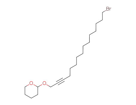 Molecular Structure of 103687-88-3 (2H-Pyran, 2-[(15-bromo-2-pentadecynyl)oxy]tetrahydro-)