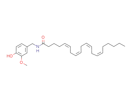 Arvanil,N-[(4-Hydroxy-3-methoxyphenyl)methyl]-5Z,8Z,11Z,14Z-eicosatetraenamide