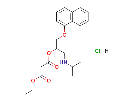 Malonic acid ethyl ester 1-(isopropylamino-methyl)-2-(naphthalen-1-yloxy)-ethyl ester; hydrochloride