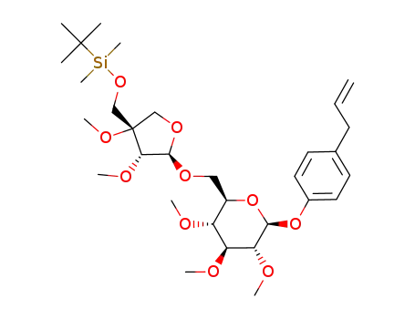 {(3S,4R,5R)-5-[(2R,3R,4S,5R,6S)-6-(4-Allyl-phenoxy)-3,4,5-trimethoxy-tetrahydro-pyran-2-ylmethoxy]-3,4-dimethoxy-tetrahydro-furan-3-ylmethoxy}-tert-butyl-dimethyl-silane