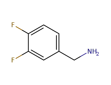 Molecular Structure of 72235-53-1 (3,4-Difluorobenzylamine)