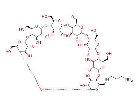 Molecular Structure of 131991-59-8 (-Cyclodextrin, 6A-[(3-aminopropyl)amino]-6A-deoxy-)