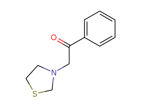 Molecular Structure of 133914-09-7 (Ethanone, 1-phenyl-2-(3-thiazolidinyl)-)