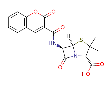 (2S,5R,6R)-3,3-Dimethyl-7-oxo-6-[(2-oxo-2H-chromene-3-carbonyl)-amino]-4-thia-1-aza-bicyclo[3.2.0]heptane-2-carboxylic acid