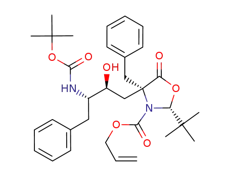 (2R,4S)-4-Benzyl-4-((2S,3S)-3-tert-butoxycarbonylamino-2-hydroxy-4-phenyl-butyl)-2-tert-butyl-5-oxo-oxazolidine-3-carboxylic acid allyl ester