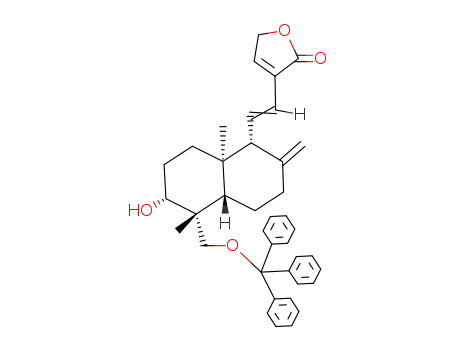 ent-3β,15-dihydroxy-19-trityloxy-labda-8(20),11ξ,13t-trien-16-oic acid-15-lactone