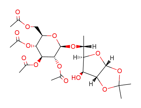 O1,O2-isopropylidene-O5-(tetra-O-acetyl-β-D-glucopyranosyl)-6-deoxy-α-D-glucofuranose