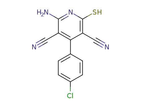2-amino-4-(4-chlorophenyl)-6-mercaptopyridine-3,5-dicarbonitrile