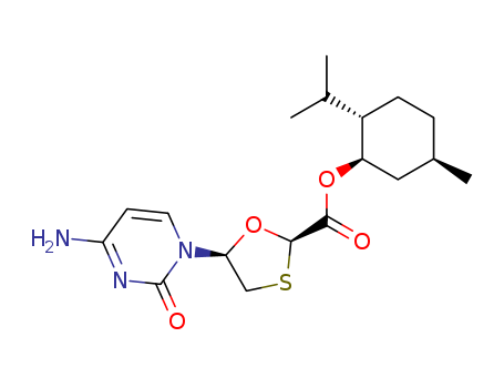 (1R,2S,5R)-Menthyl-(2R,5S)-5-(4-amino-2-oxo-2H-pyrimidin-1-yl)-[1,3]oxathiolane-2-carboxylic acid(147027-10-9)