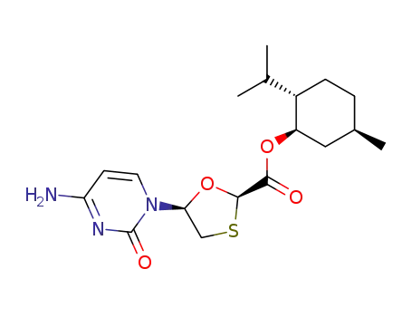 (1R,2S,5R)-Menthyl-(2R,5S)-5-(4-amino-2-oxo-2H-pyrimidin-1-yl)-[1,3]oxathiolane-2-carboxylic acid 147027-10-9