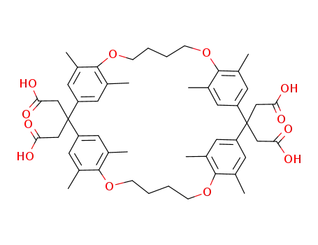 5,14,20,21,29,32,33,37-octamethyl-7,12,22,27-tetraoxapentacyclo[26.2.2.23,6.213,16.218,21]octatriaconta-3,5,13,15,18,20,28,30,31,33,35,37-dodecaene-2,2,17,17-tetraacetic acid