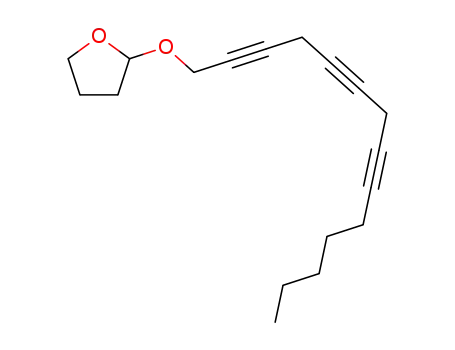 2-Tetradeca-2,5,8-triynyloxy-tetrahydro-furan