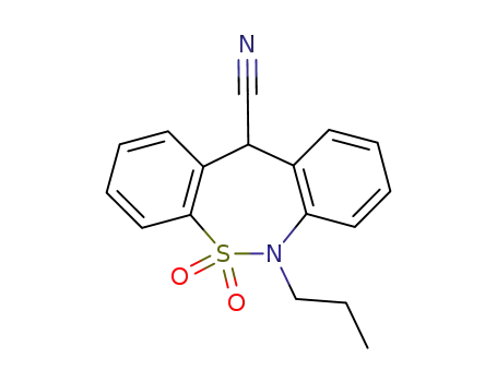 10,10-Dioxo-11-propyl-10,11-dihydro-5H-10λ6-thia-11-aza-dibenzo[a,d]cycloheptene-5-carbonitrile