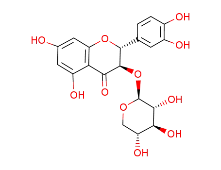 Molecular Structure of 40672-47-7 (Taxifolin 3-O-beta-D-xylopyraside)