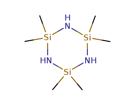 Molecular Structure of 1009-93-4 (2,2,4,4,6,6-Hexamethylcyclotrisilazane)