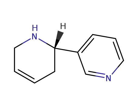 Molecular Structure of 581-49-7 (3-[(2S)-1,2,3,6-tetrahydropyridin-2-yl]pyridine)
