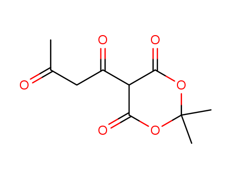 Molecular Structure of 143456-22-8 (1,3-Dioxane-4,6-dione, 5-(1,3-dioxobutyl)-2,2-dimethyl-)