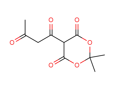 Molecular Structure of 143456-22-8 (1,3-Dioxane-4,6-dione, 5-(1,3-dioxobutyl)-2,2-dimethyl-)