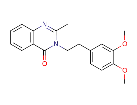 Molecular Structure of 854-08-0 (4(3H)-Quinazolinone, 3-[2-(3,4-dimethoxyphenyl)ethyl]-2-methyl-)