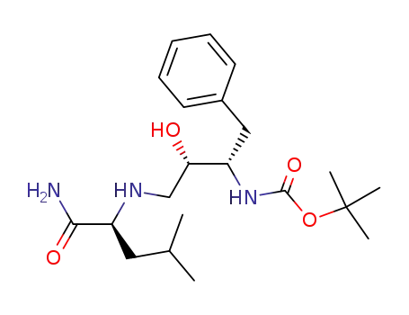 Molecular Structure of 500767-13-5 (Carbamic acid,
[(1S,2S)-3-[[(1S)-1-(aminocarbonyl)-3-methylbutyl]amino]-2-hydroxy-1-(
phenylmethyl)propyl]-, 1,1-dimethylethyl ester)