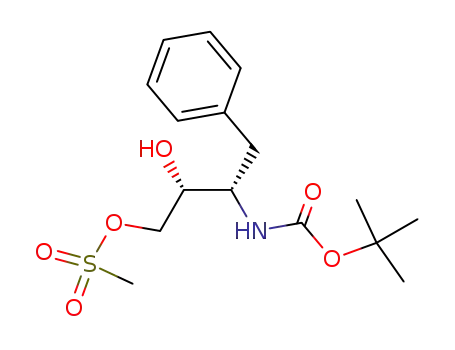 N-tert-butoxycarbonyl-3(S)-amino-2(R)-hydroxy-4-phenyl-1-methane sulfonyloxybutane