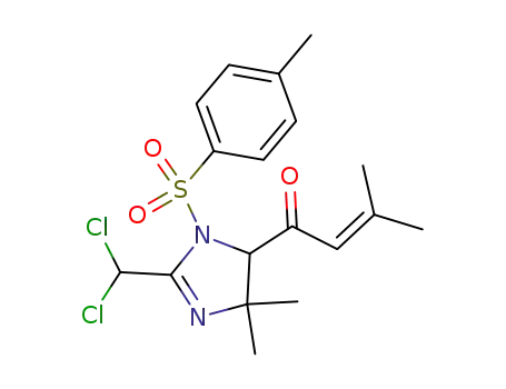 1-[2-dichloromethyl-5,5-dimethyl-3-(toluene-4-sulfonyl)-4,5-dihydro-3H-imidazol-4-yl]-3-methyl-but-2-en-1-one