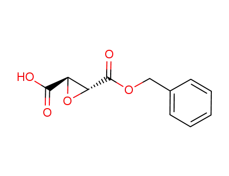 Molecular Structure of 646532-93-6 (2,3-Oxiranedicarboxylic acid, mono(phenylmethyl) ester, (2R,3R)-)